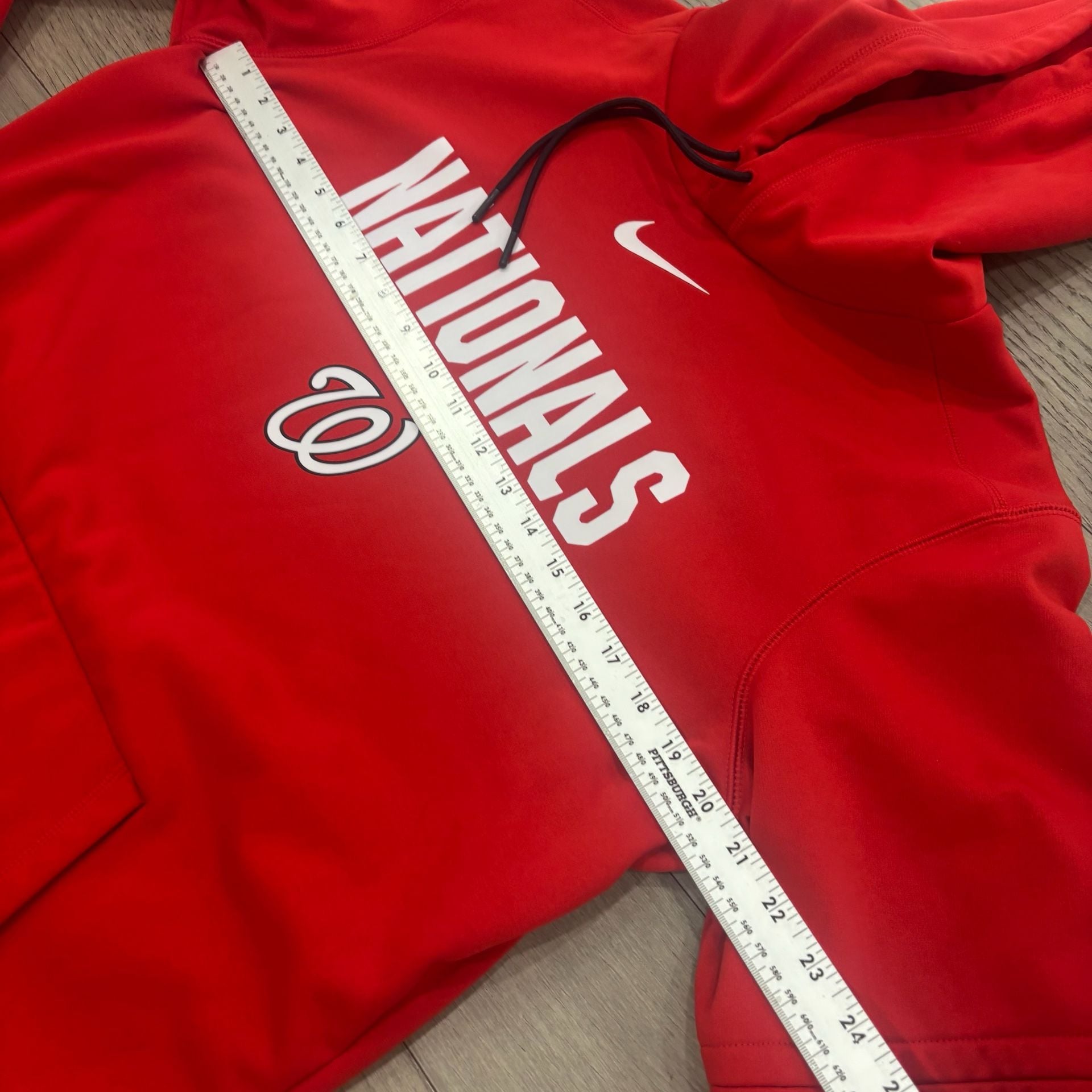 Nike team issued MLB Washington Nationals Therma-Fit Hoodie Size M Red 4