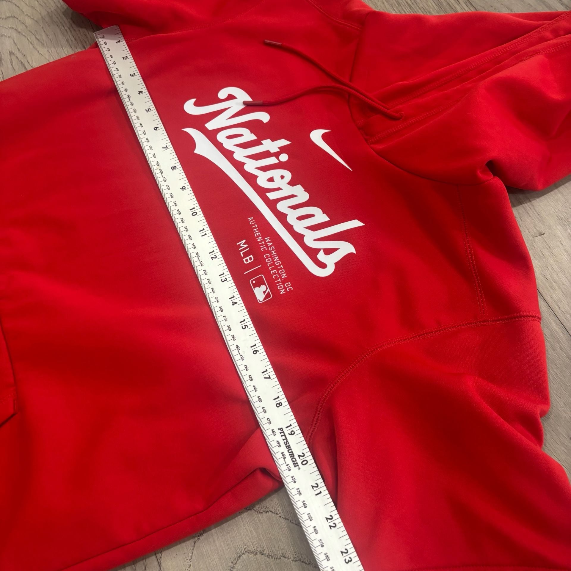 Nike Washington Nationals team issued MLB Therma-Fit Short Sleeve Hoodie Size M 4