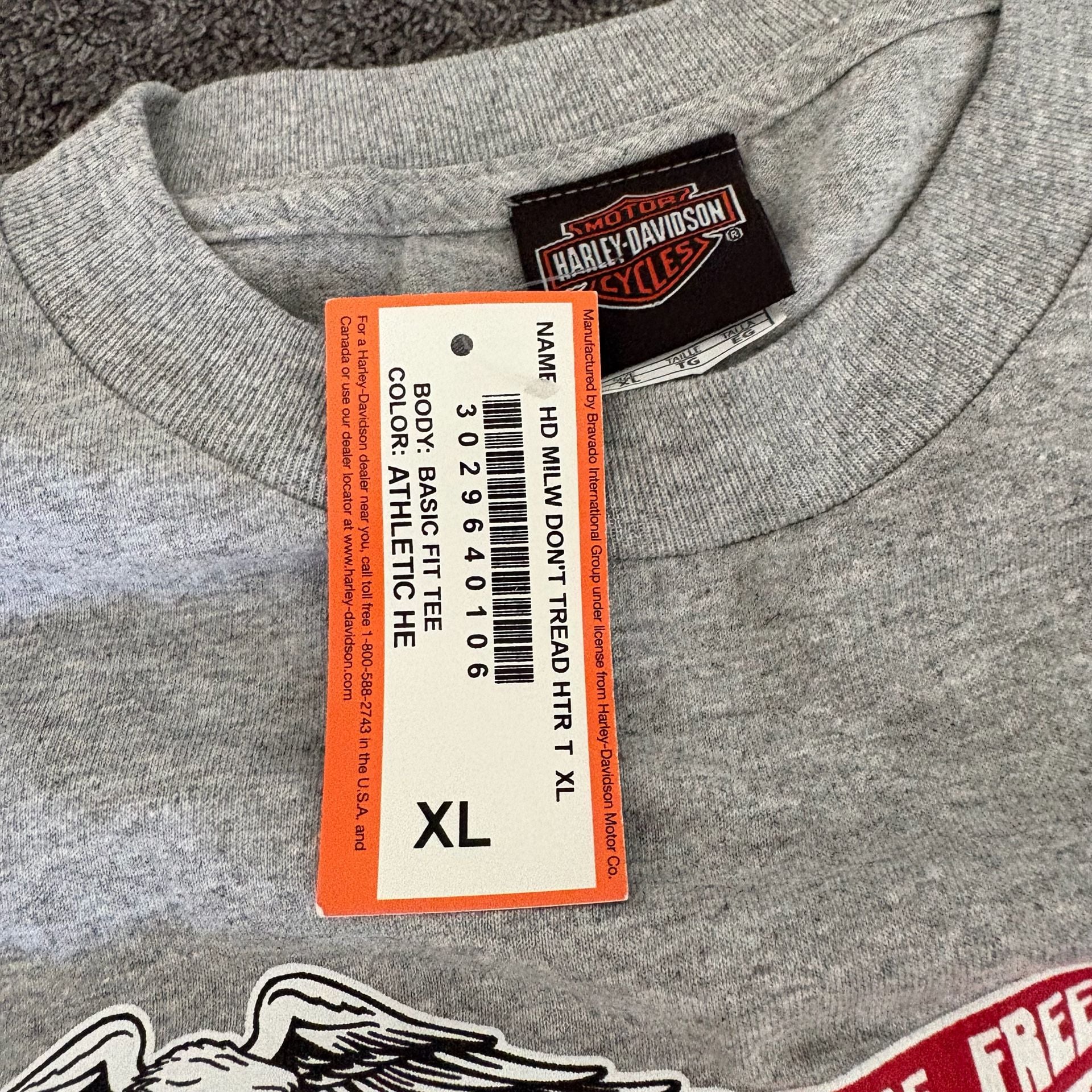 New Harley-Davidson Milwaukee Don't Tread T-Shirt Size XL Grey 6