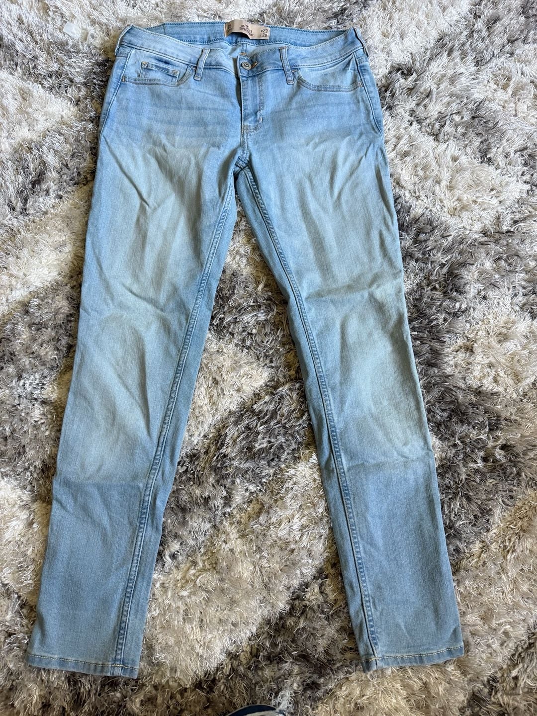Hollister Super Skinny Jeans 29x29 Light Wash Denim 2