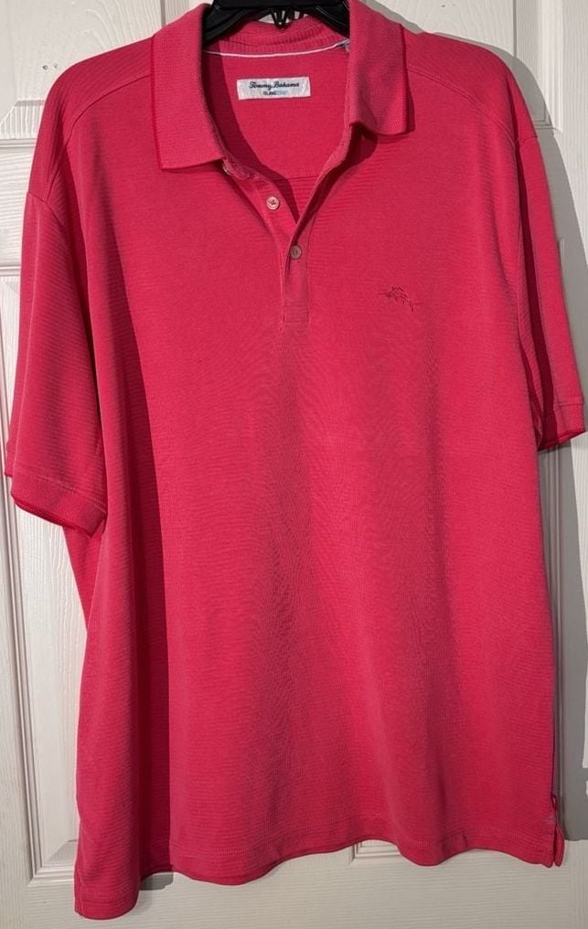 Tommy Bahama Island Zone Polo Shirt Size XL Pink 2