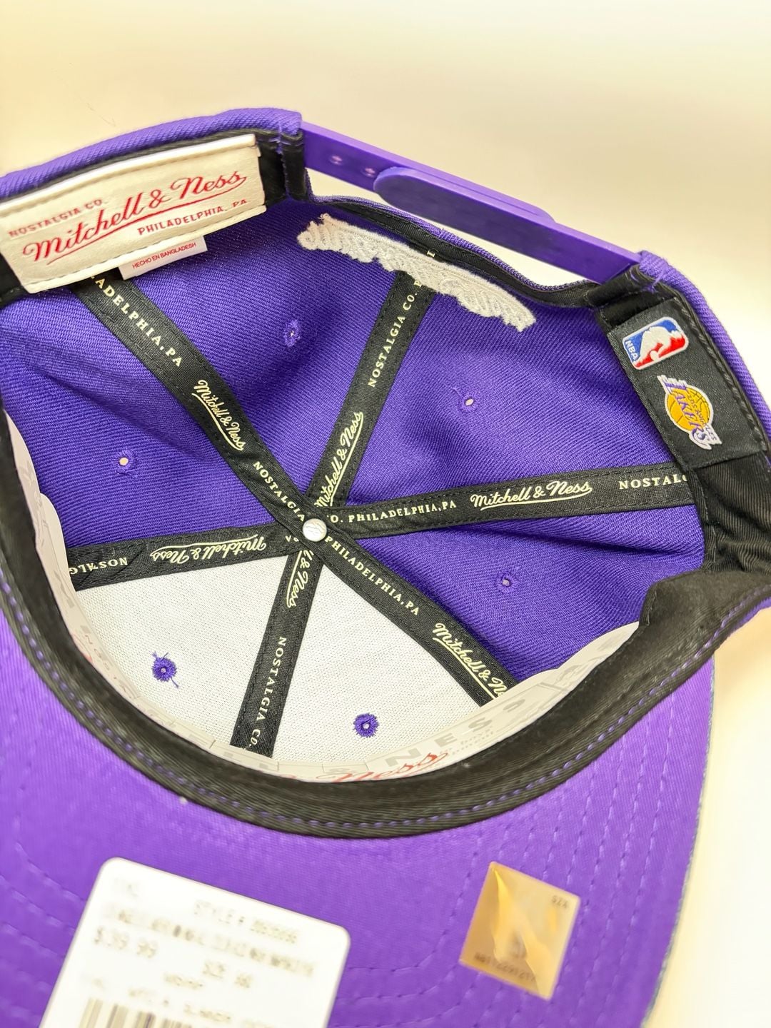 Mitchell & Ness Los Angeles Lakers Acid Wash Brim Snapback Hat 8