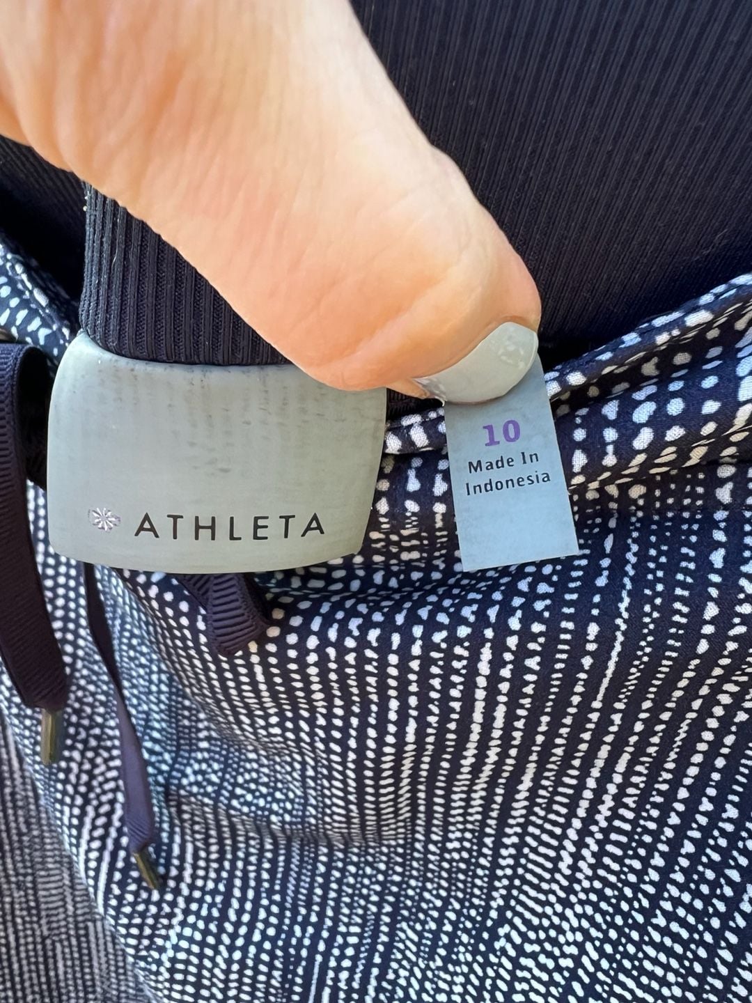 Athleta Skort Size 10 Blue White Pattern Athletic Skirt 3
