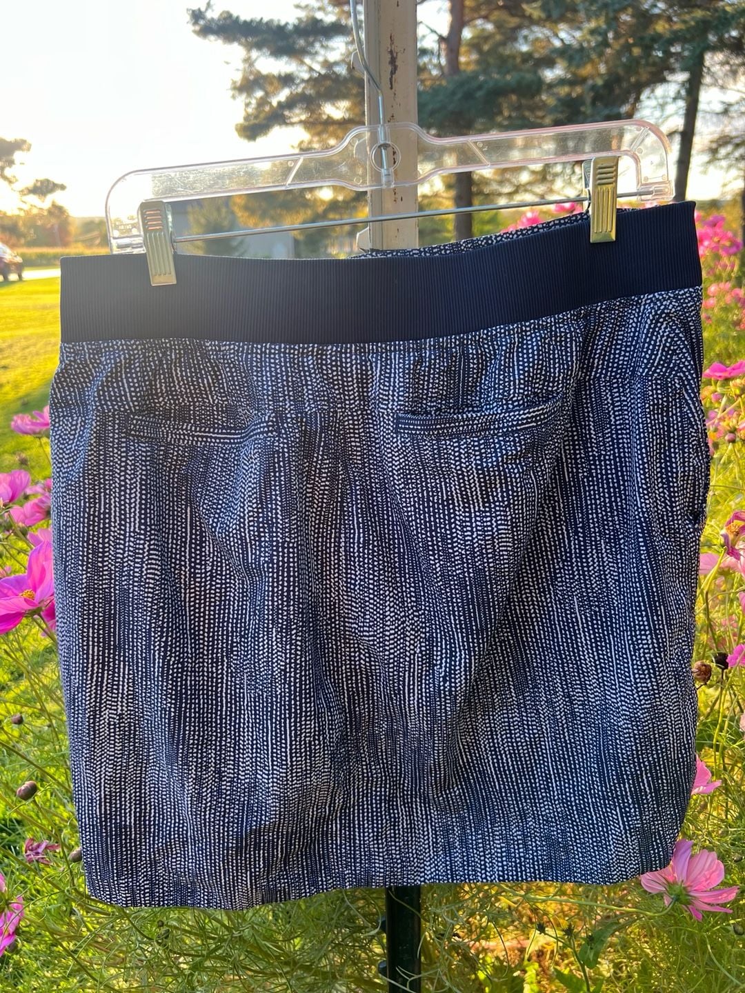 Athleta Skort Size 10 Blue White Pattern Athletic Skirt 5