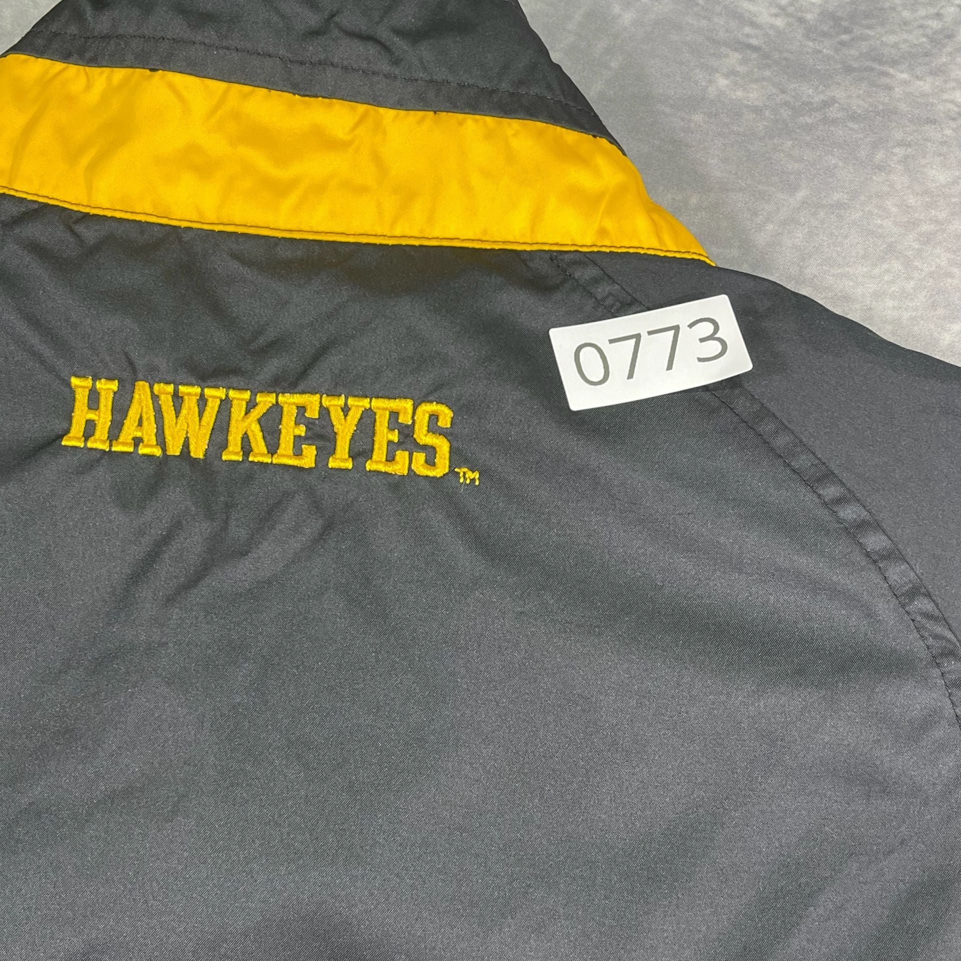 Nike Iowa Hawkeyes Jacket Size M (8-10) Black Yellow Full Zip Windbreaker 11