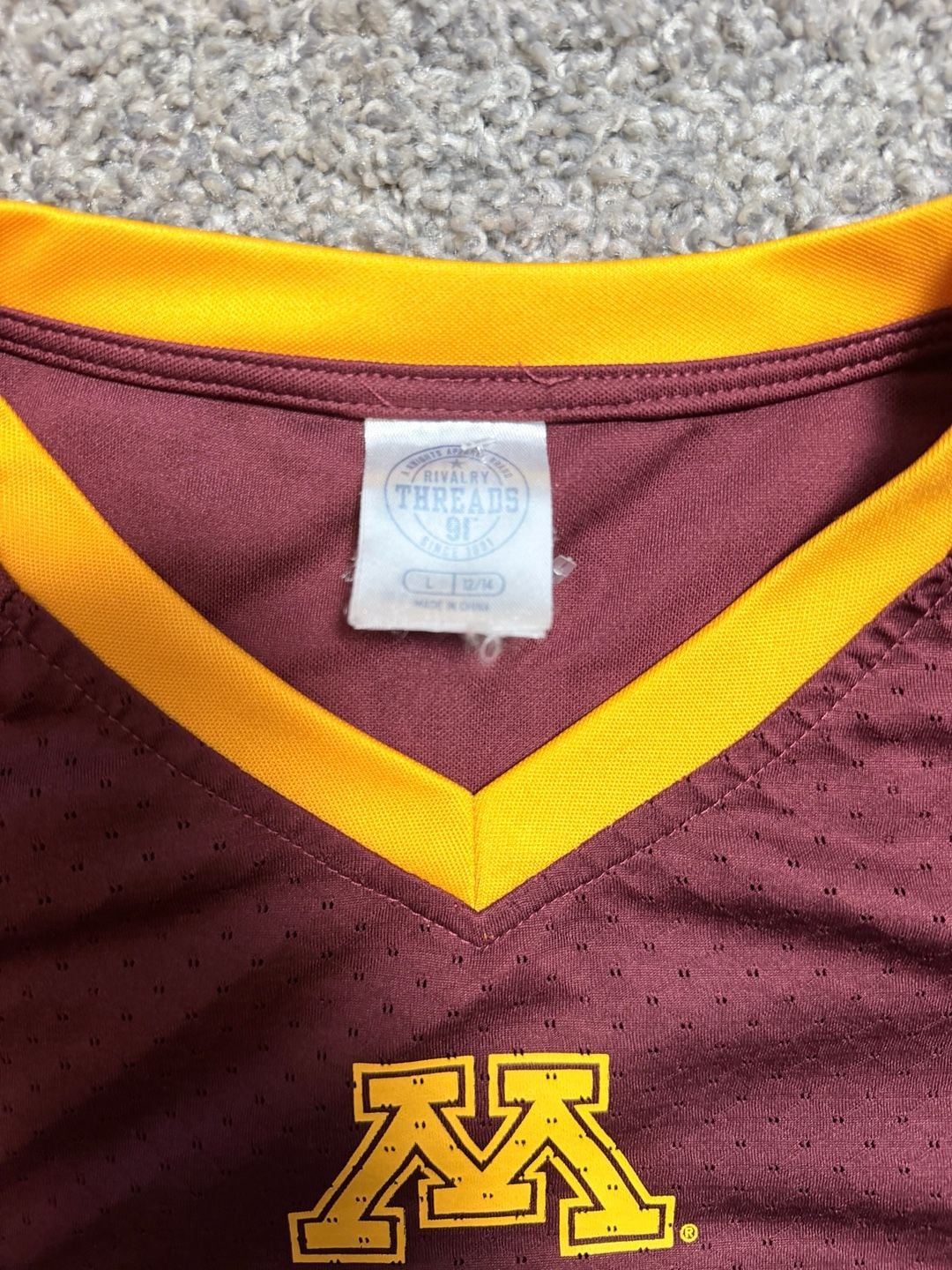 Top Promotion Minnesota Golden Gophers Jersey Maroon Gold #1 Boys L 3