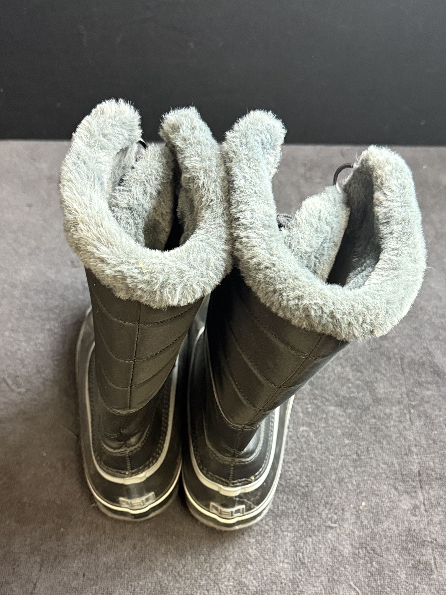 JBU Sabine Snow Boots Size 9M Black Faux Fur Winter Duck Boots 5