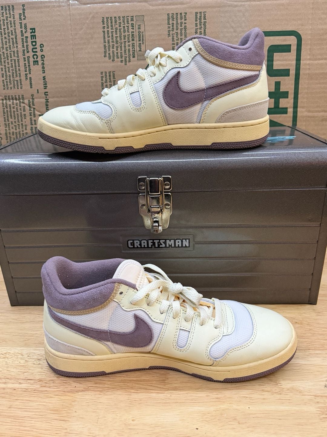 Nike Full Force Low Size 10 White Purple Sneakers FZ2097-102 3