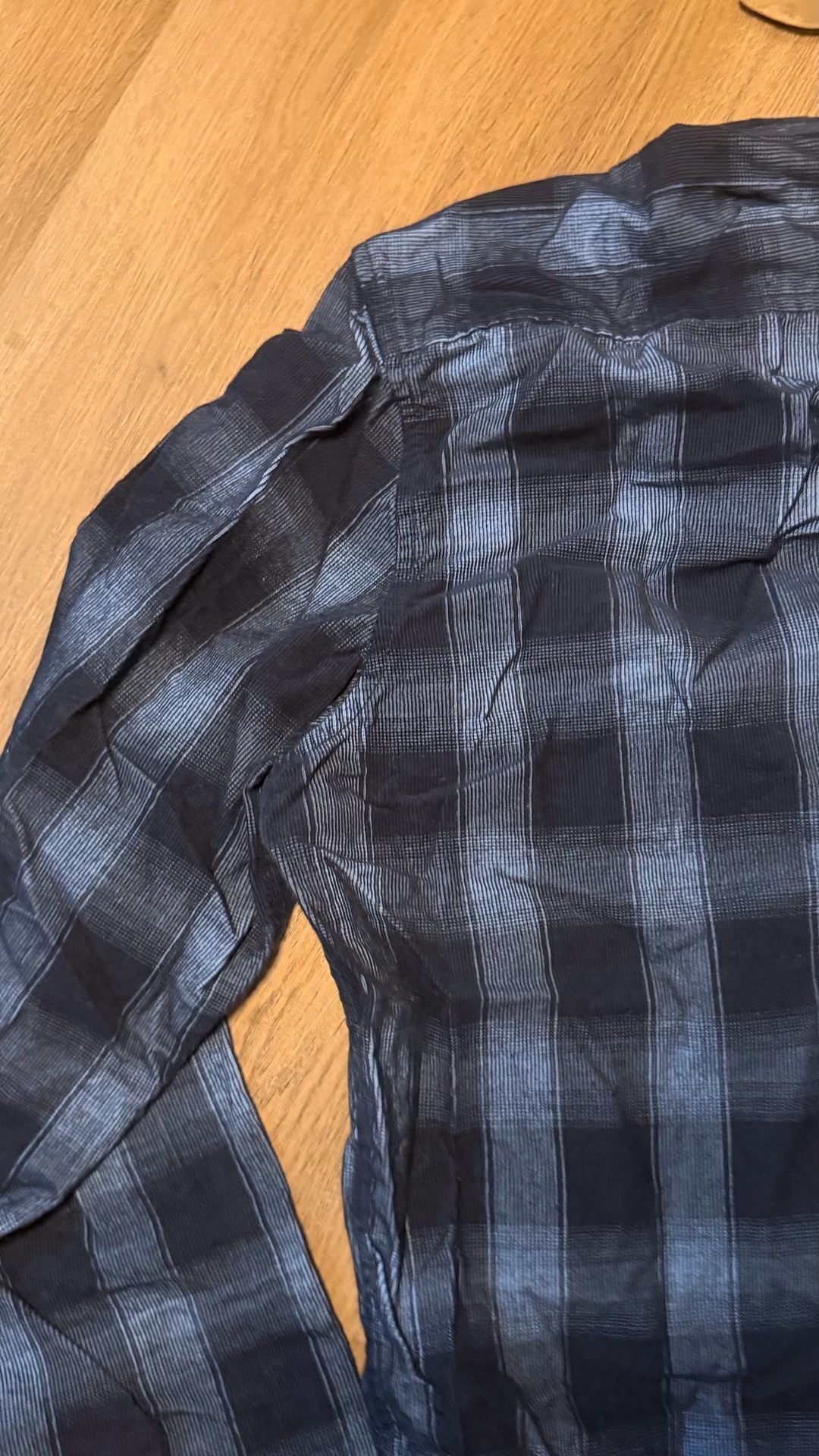 Ben Sherman Plaid Corduroy Long Sleeve Shirt Size L Blue Black 8