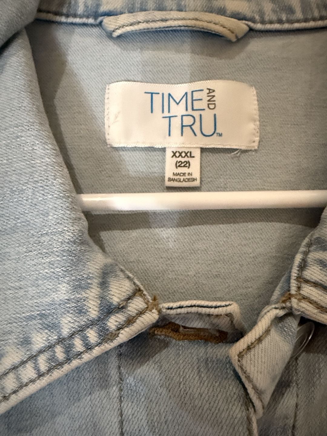 Time and Tru Denim Jacket Size XXXL (22) Light Wash 3