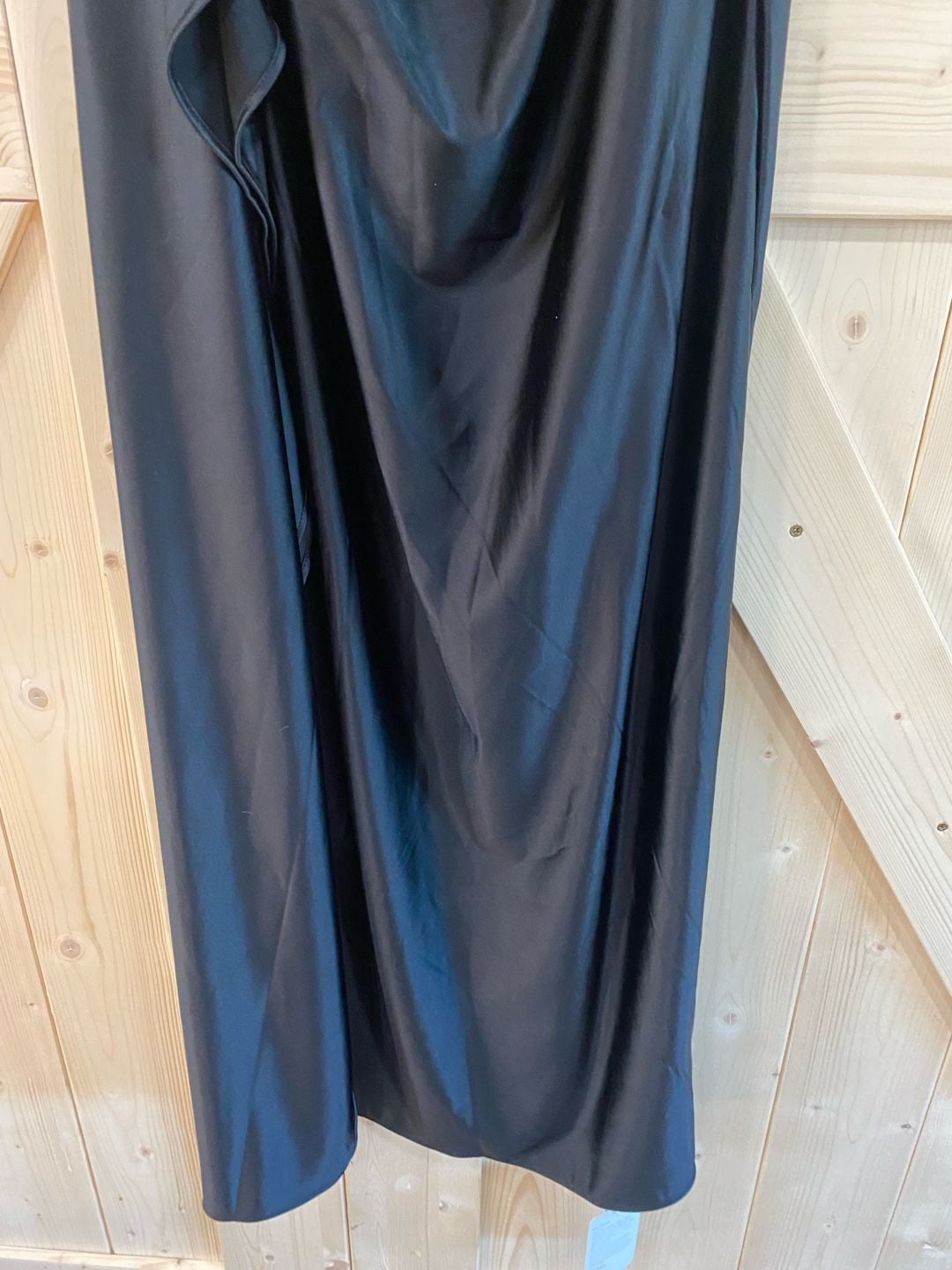 NWT Black One-Shoulder Ruched Maxi Dress 3