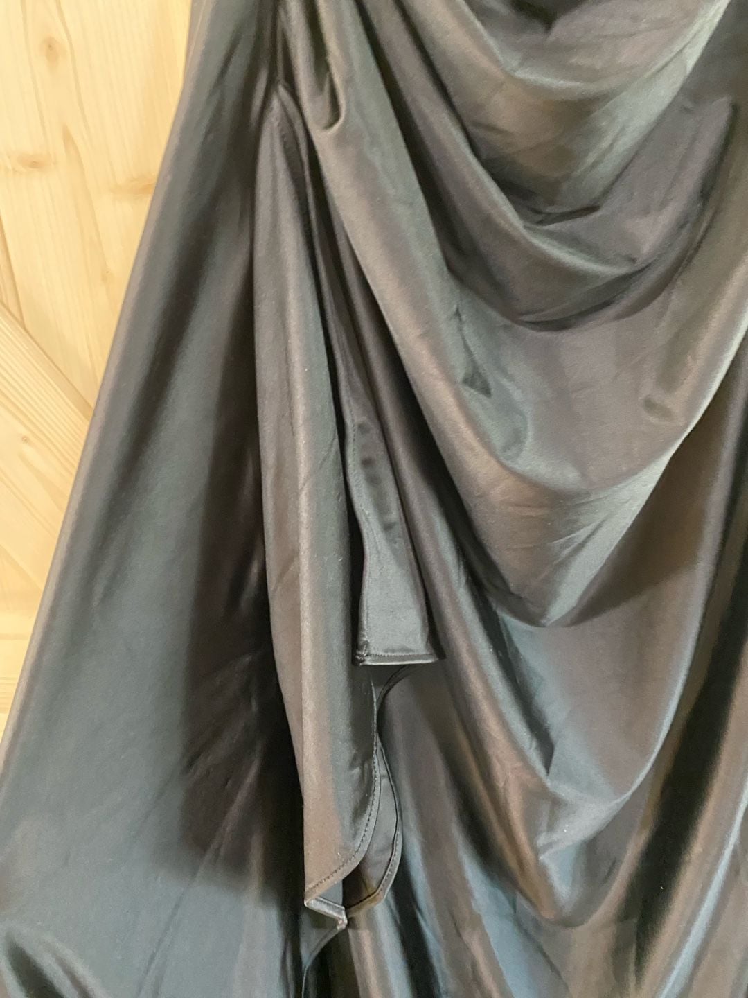 NWT Black One-Shoulder Ruched Maxi Dress 5