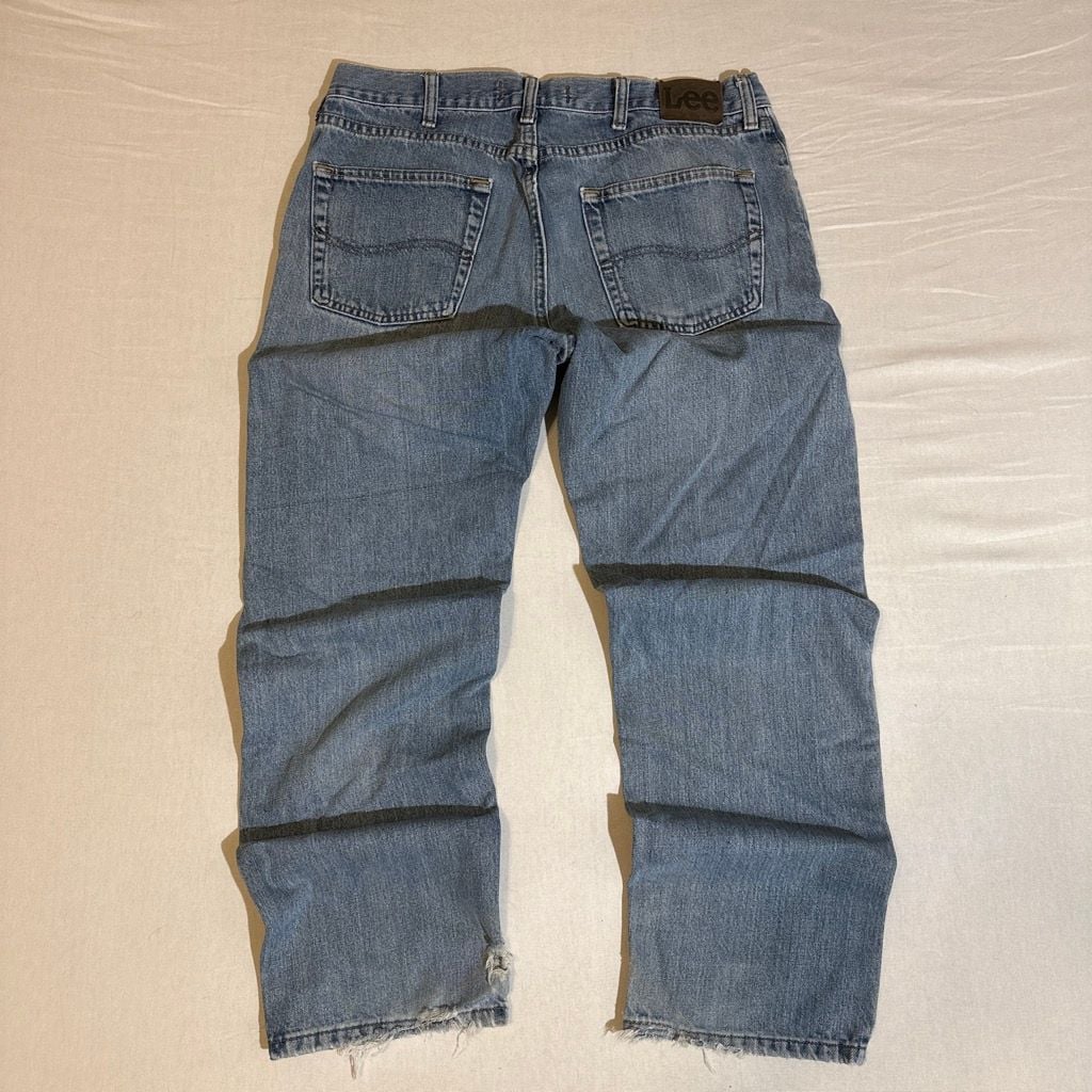 Lee 2000s Regular Fit Straight Leg Jeans Size 34x30 3