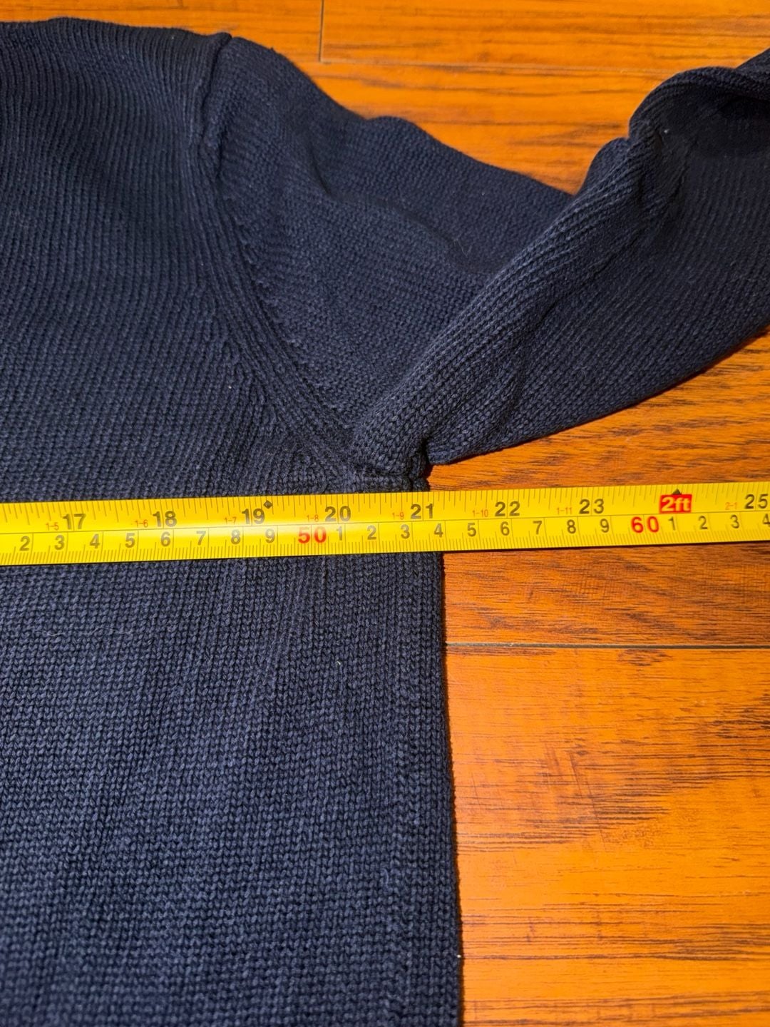 Lauren Ralph Lauren Cardigan Size L Navy Blue Cotton V-Neck Sweater 5