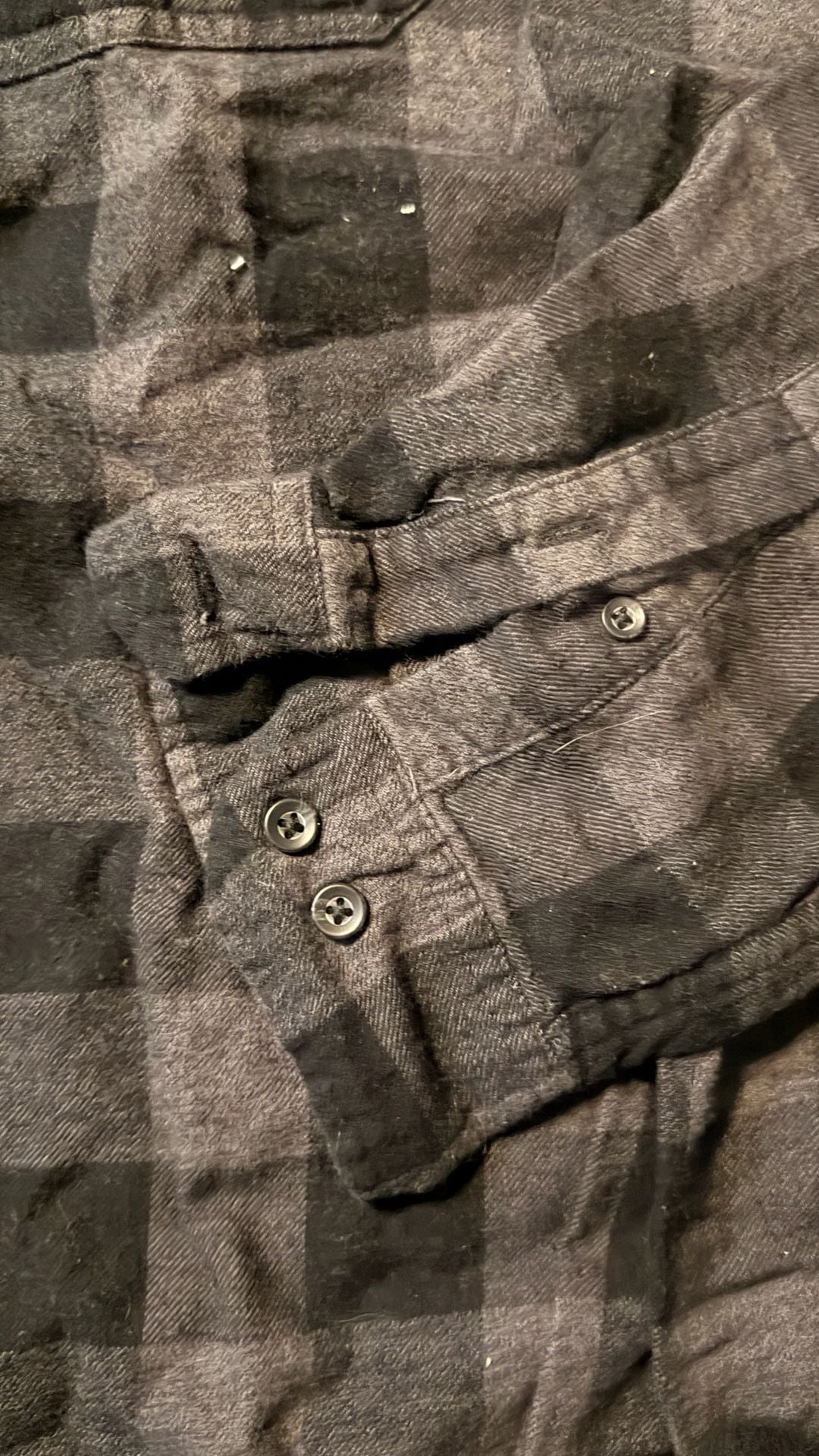 Goodfellow & Co Buffalo Plaid Flannel Shirt Size XXL Black Gray 3