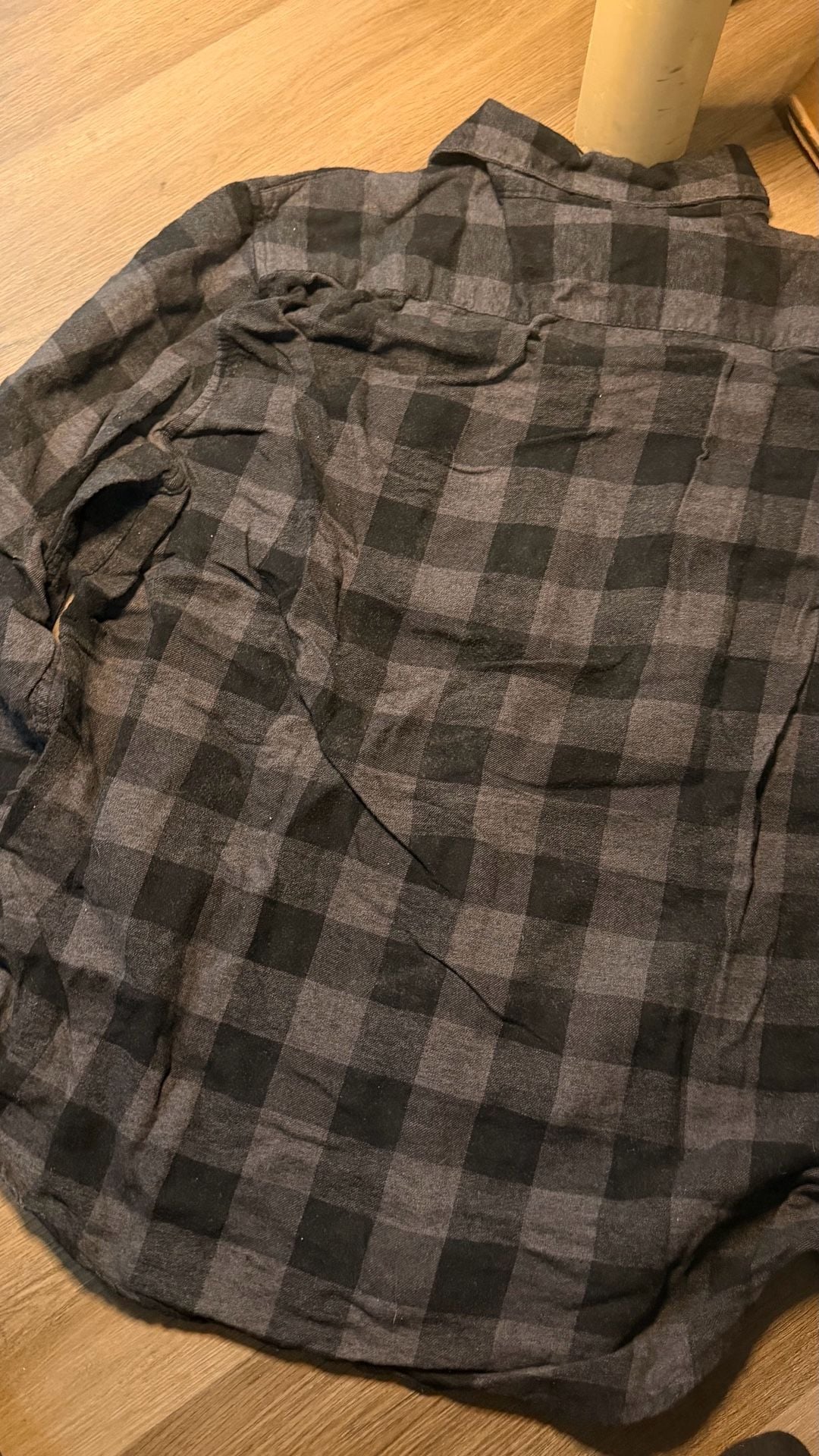 Goodfellow & Co Buffalo Plaid Flannel Shirt Size XXL Black Gray 4
