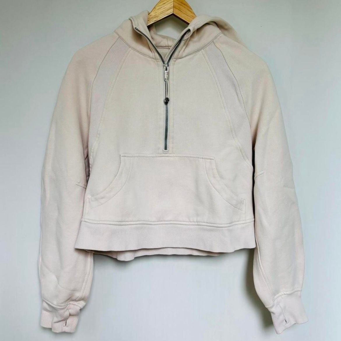 Lululemon Scuba Oversized Half-Zip Hoodie XS/S Beige 2