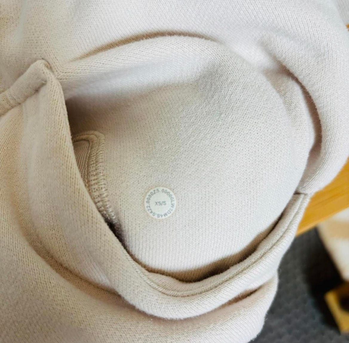 Lululemon Scuba Oversized Half-Zip Hoodie XS/S Beige 6