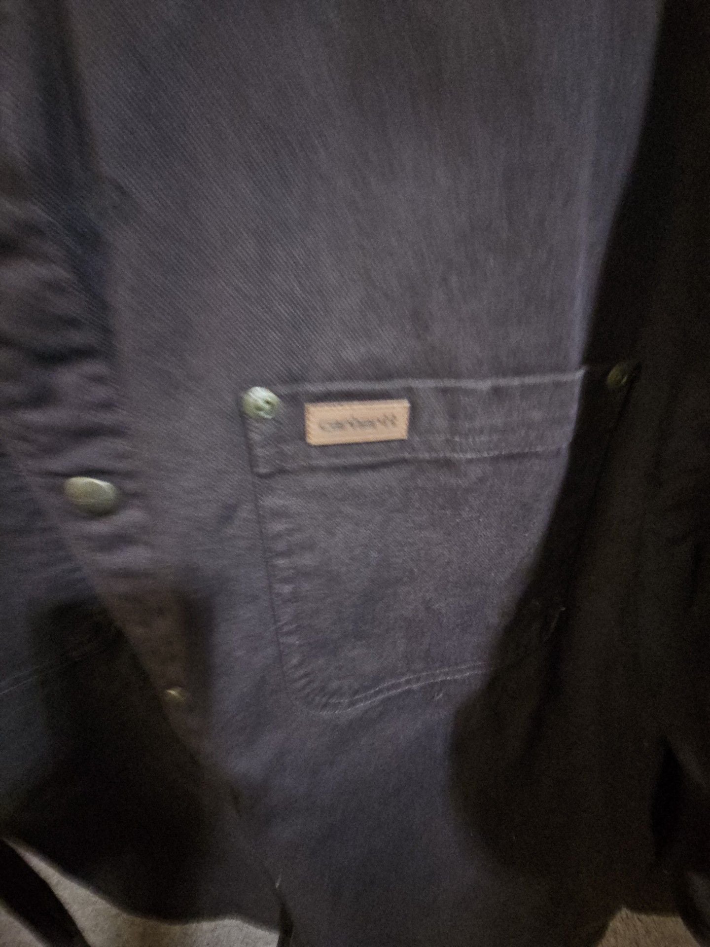 Carhartt Flannel Lined Shirt Size L Brown Cotton Workwear 3