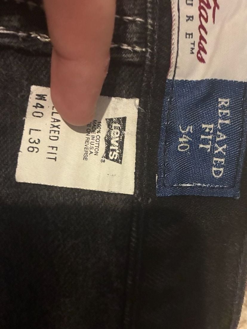 Levi's 550 Relaxed Fit Jeans Black 38x30 6