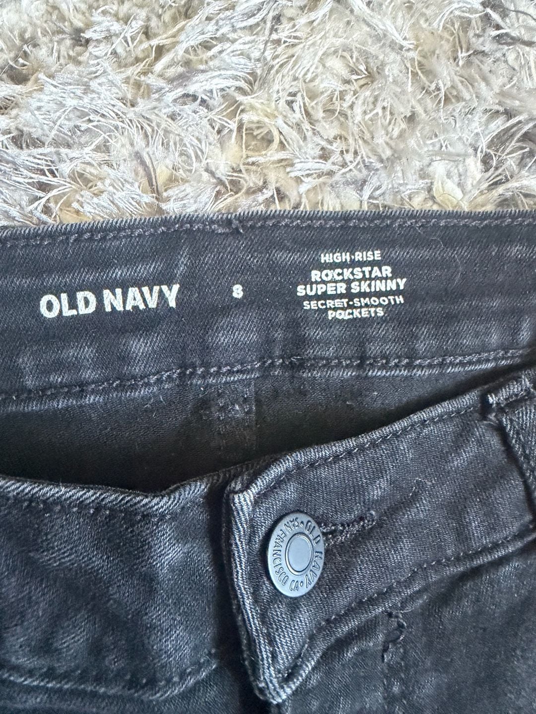 Old Navy Rock Rockstar Super Skinny Jeans Size 6 Black 3
