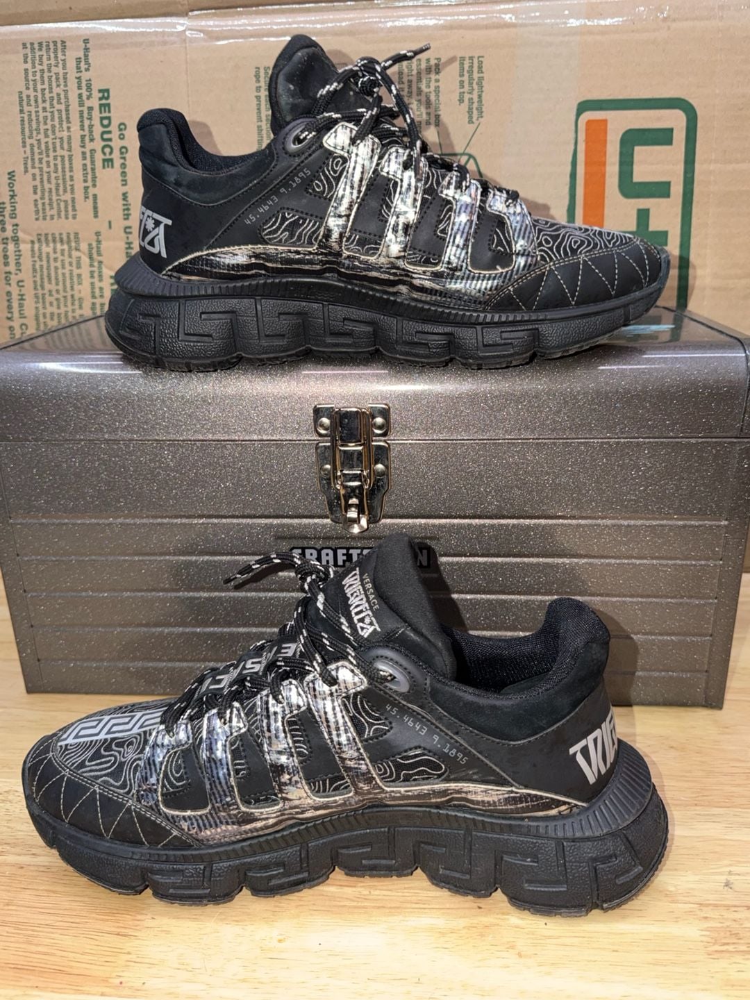 Versace Trigreca Black Sneakers men’s size 10 3
