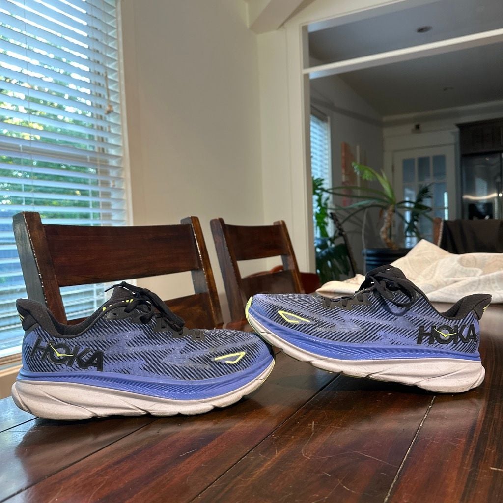 Hoka One One Clifton 9 Blue Running Shoes Size 11 Womens 3