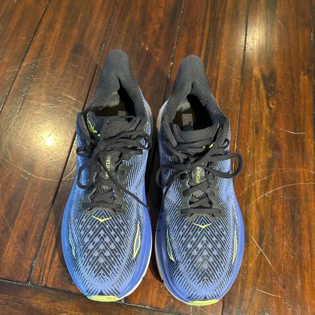 Hoka One One Clifton 9 Blue Running Shoes Size 11 Womens 5