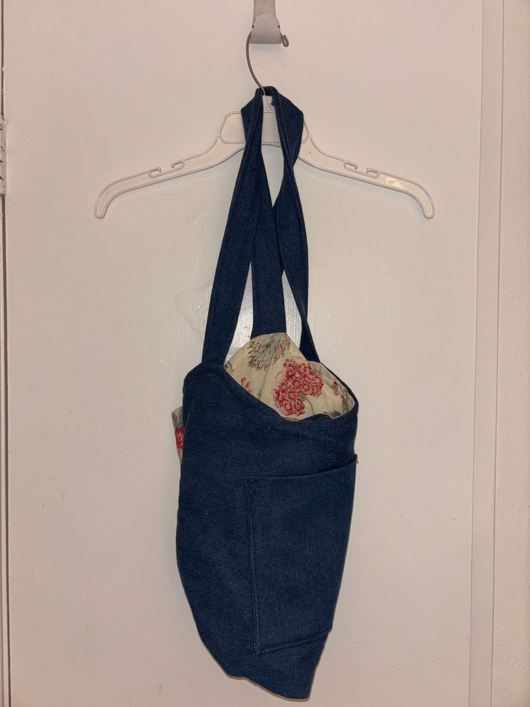 Once Upon A Time Denim Floral Patchwork Tote Bag 6