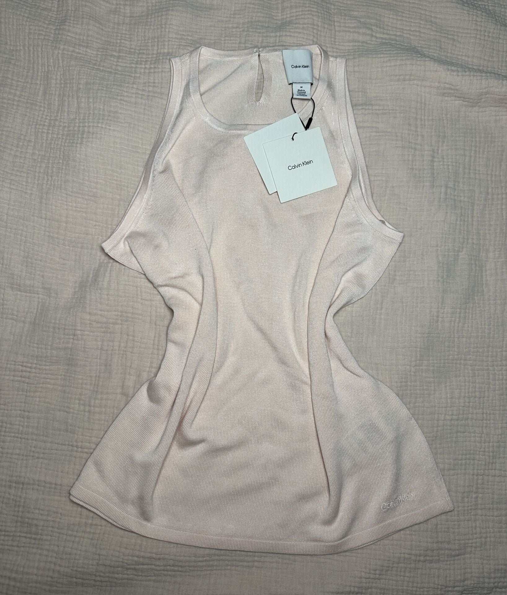 Calvin Klein Size M Women's Viscose Sleeveless Crewneck Tank Top 2