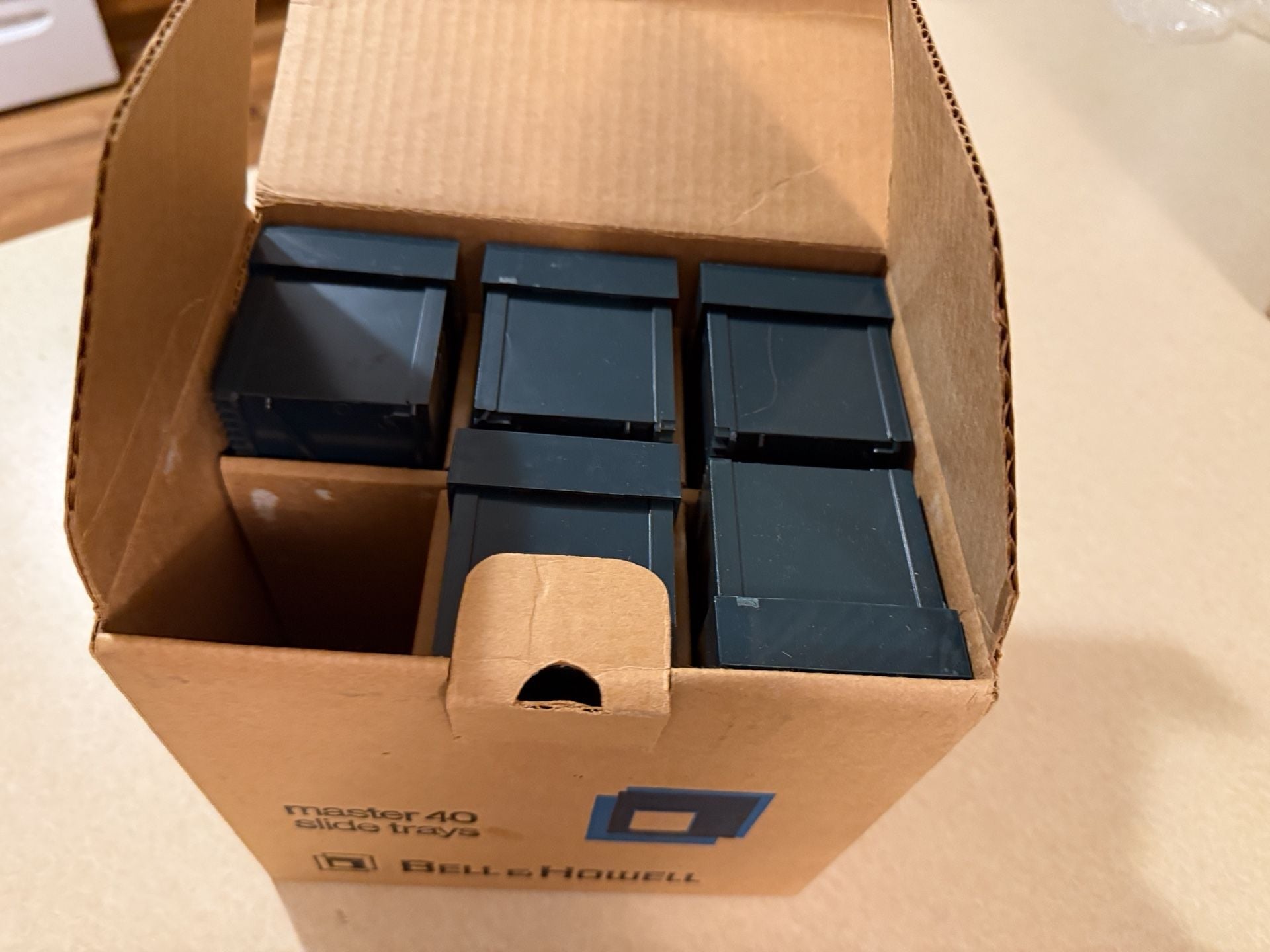 Bell & Howell Master 40 Slide Trays Box Set of 6 5