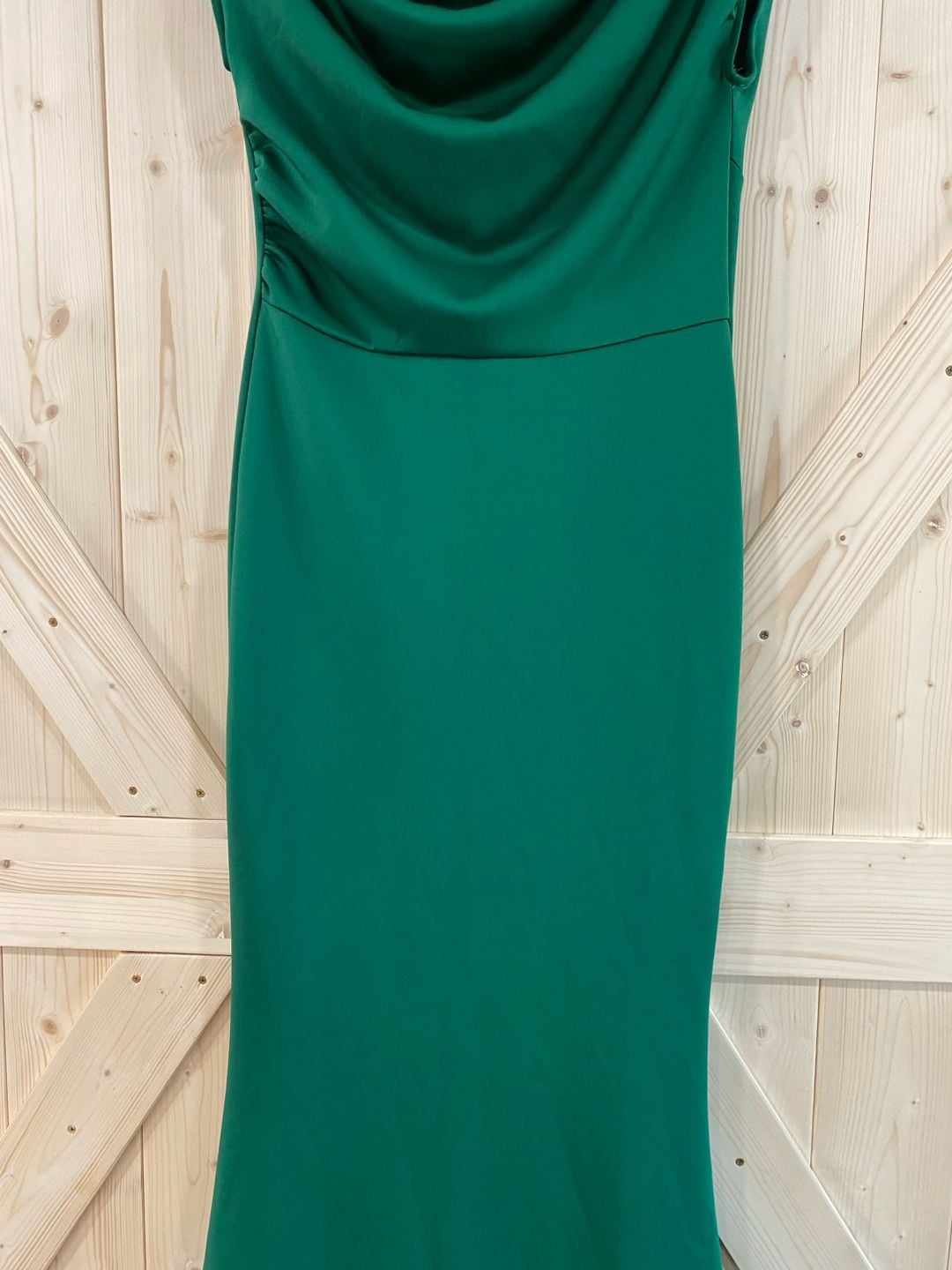 NWT OYS Green Cowl Neck Maxi Dress size medium 4