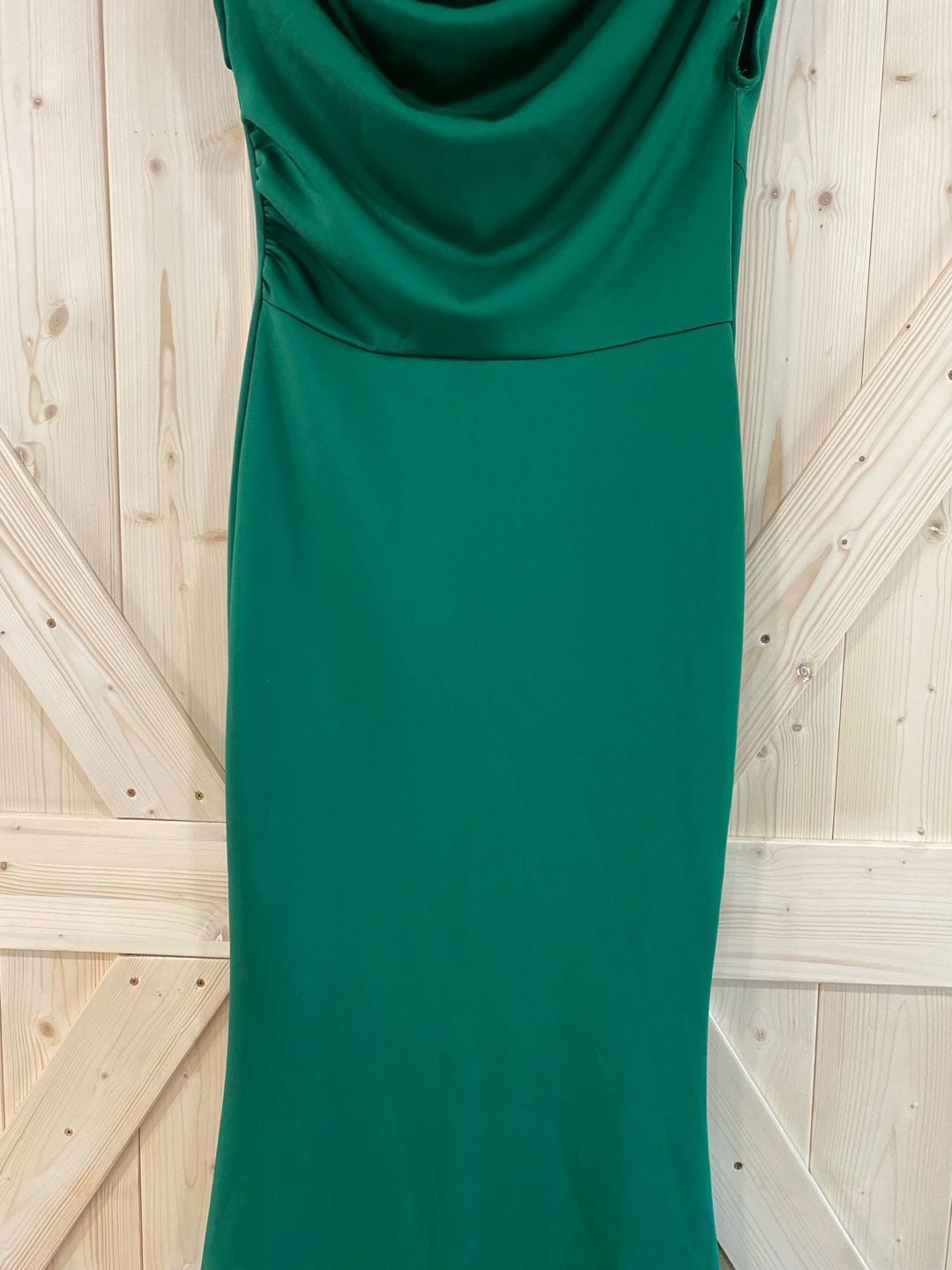 NWT OYS Green Cowl Neck Maxi Dress size medium 5