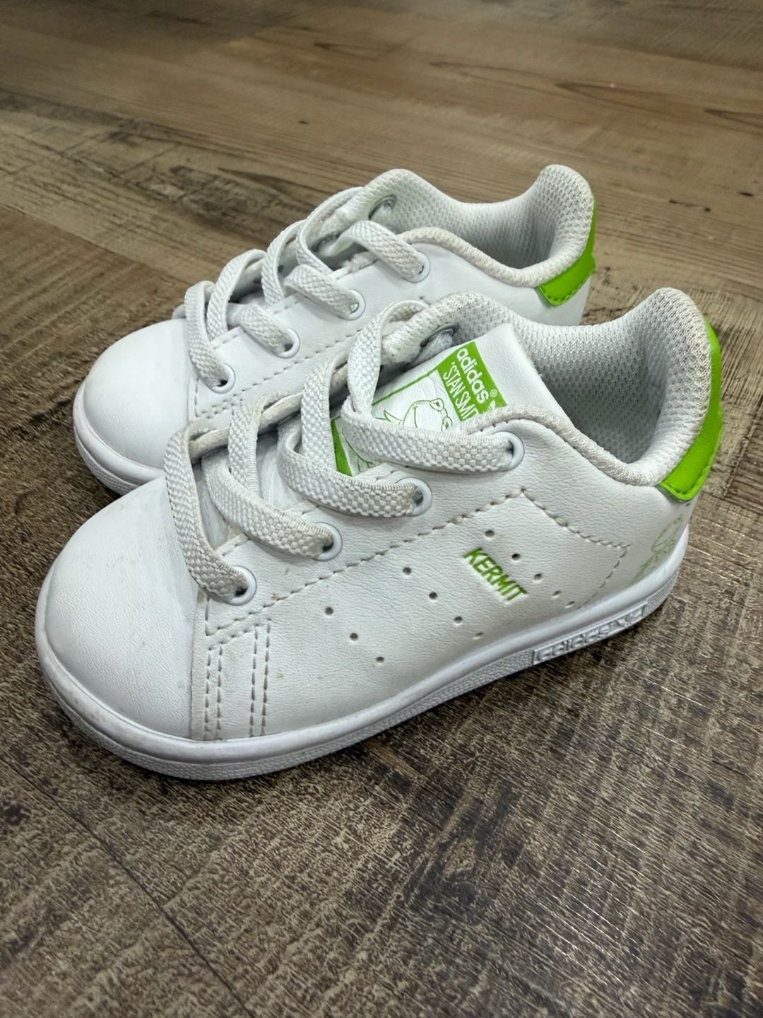 Adidas Stan Smith Kermit Toddler Size 5 White Green Sneakers 2