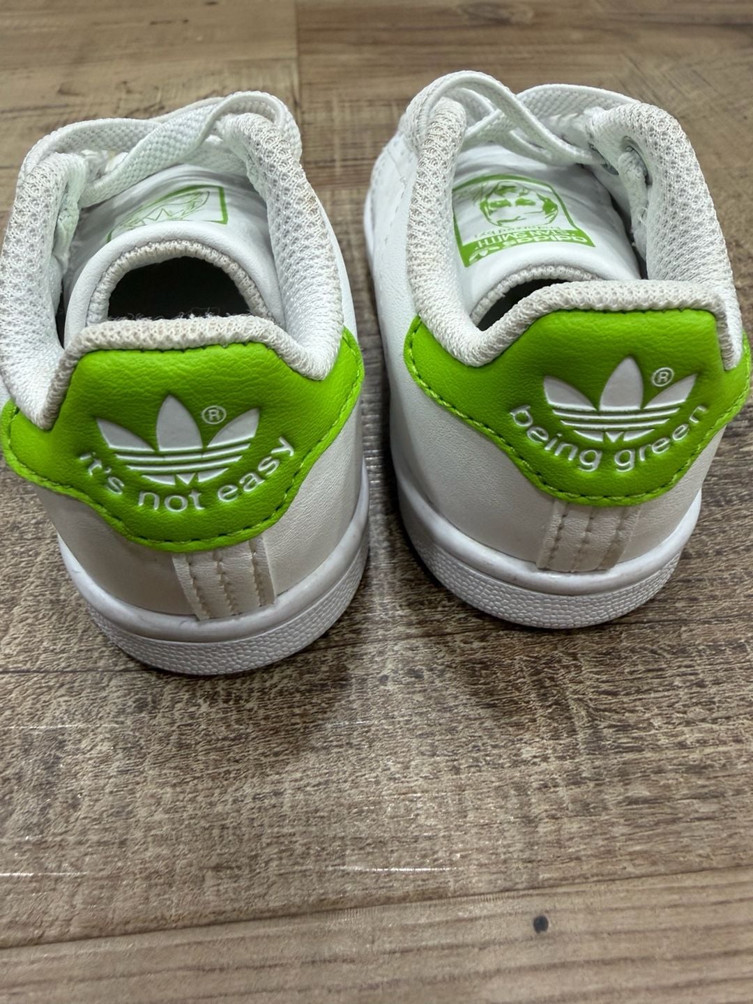 Adidas Stan Smith Kermit Toddler Size 5 White Green Sneakers 3