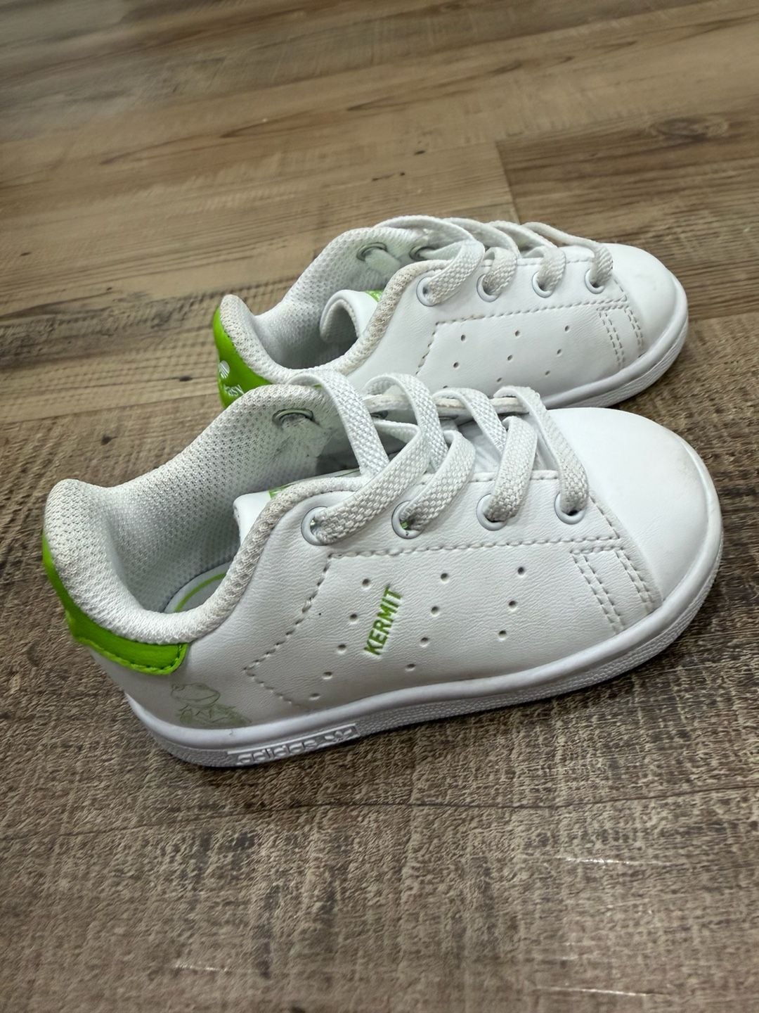 Adidas Stan Smith Kermit Toddler Size 5 White Green Sneakers 4
