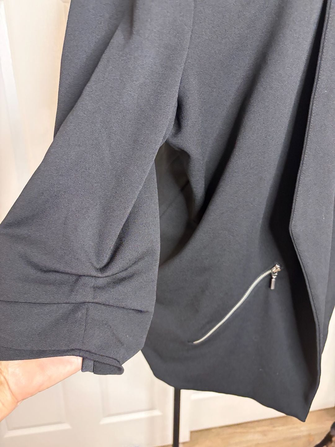 123-Maurices Women's Long Sleeve Black Open Front Collared Blazer Size ...3XL 5