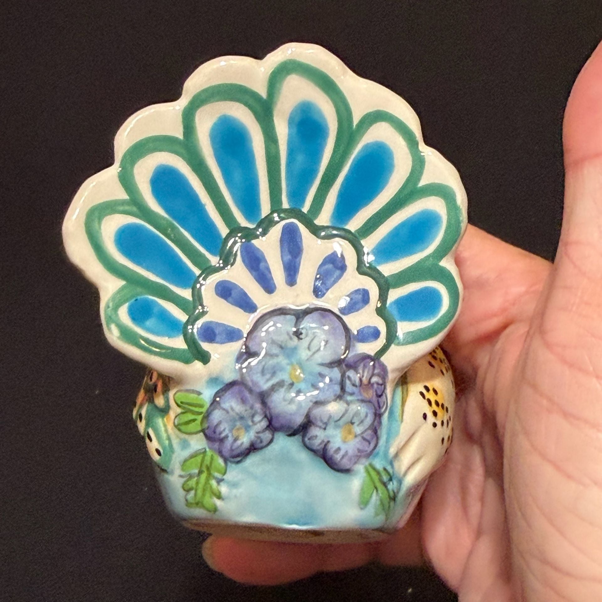 Gorgeous Peacock Salt/Pepper Shaker Set by Heather Goldminc 8