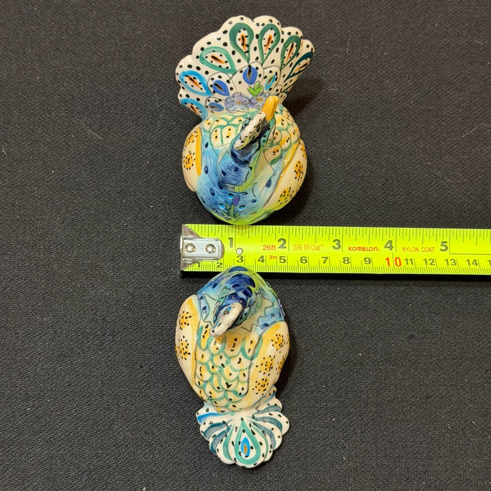 Gorgeous Peacock Salt/Pepper Shaker Set by Heather Goldminc 10