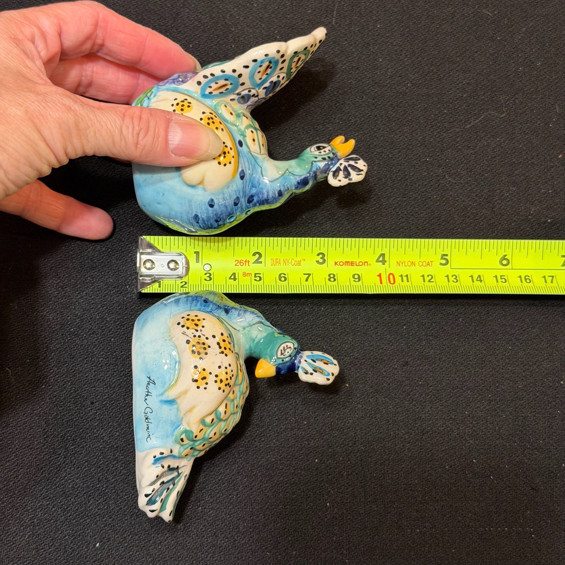 Gorgeous Peacock Salt/Pepper Shaker Set by Heather Goldminc 11