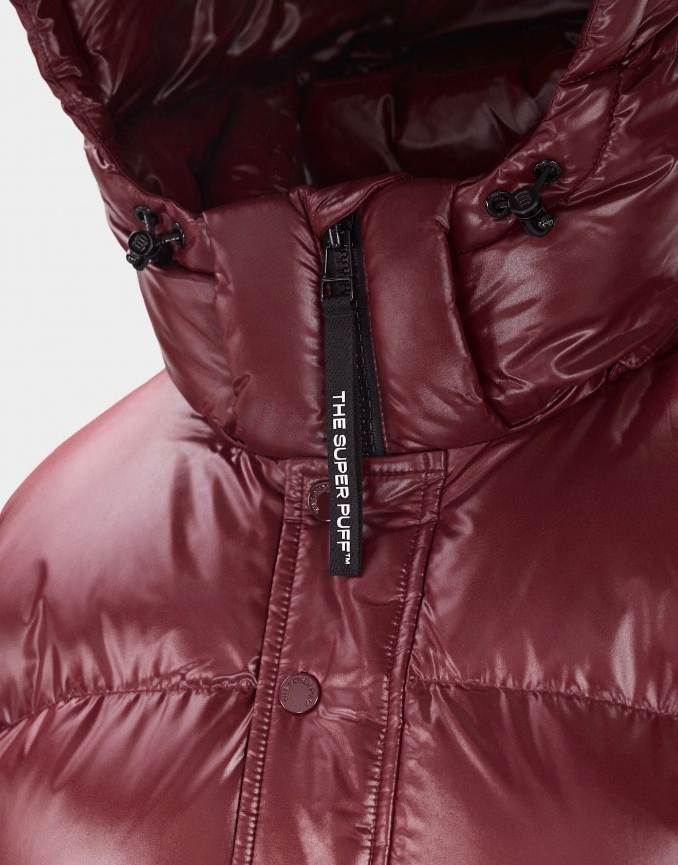 Aritzia The Super Puff Hi-Gloss Jacket burgundy Size Small 5