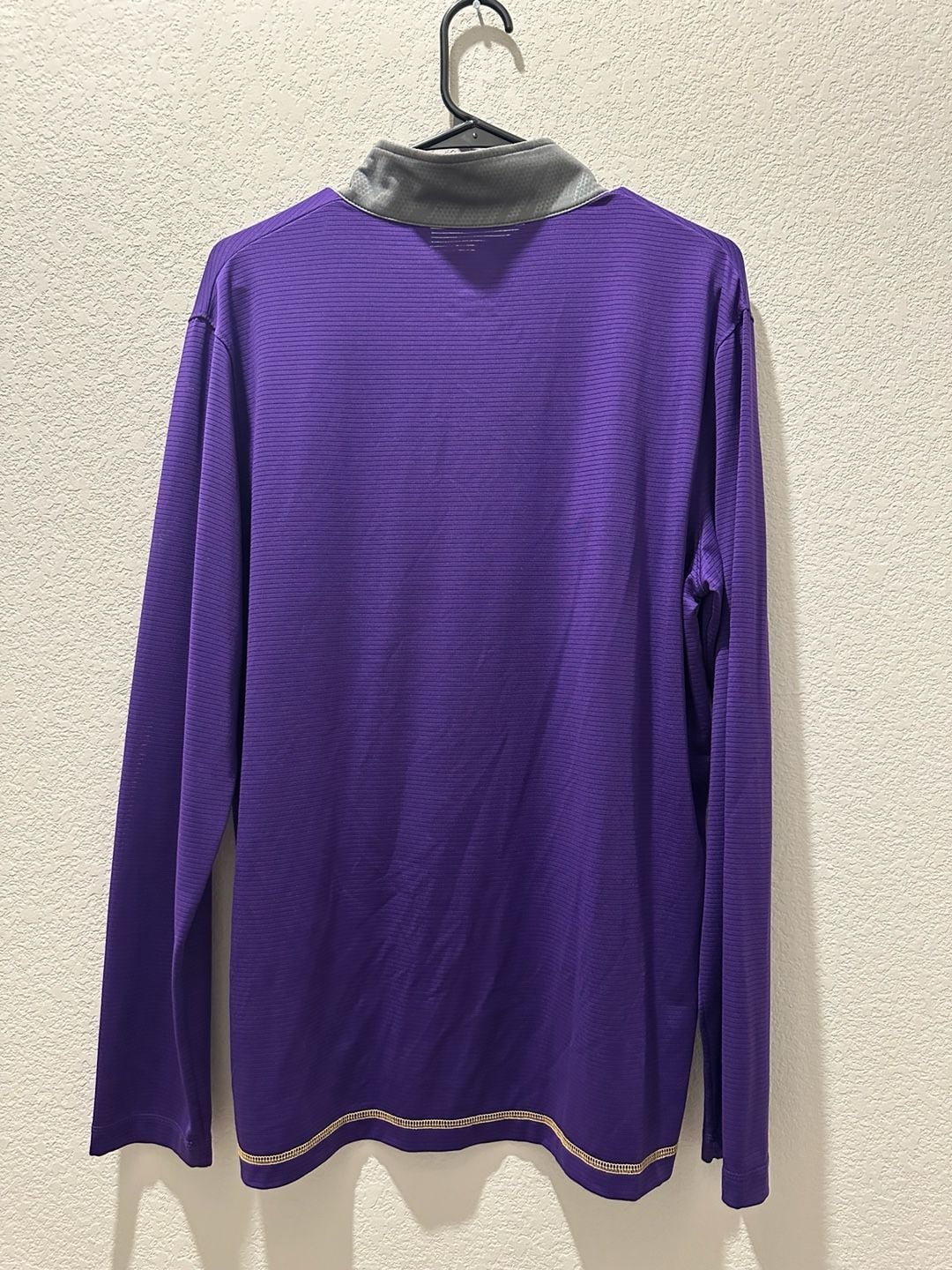 Nike Minnesota Vikings NFL 1/4 Zip Pullover Jacket Purple Gray 3
