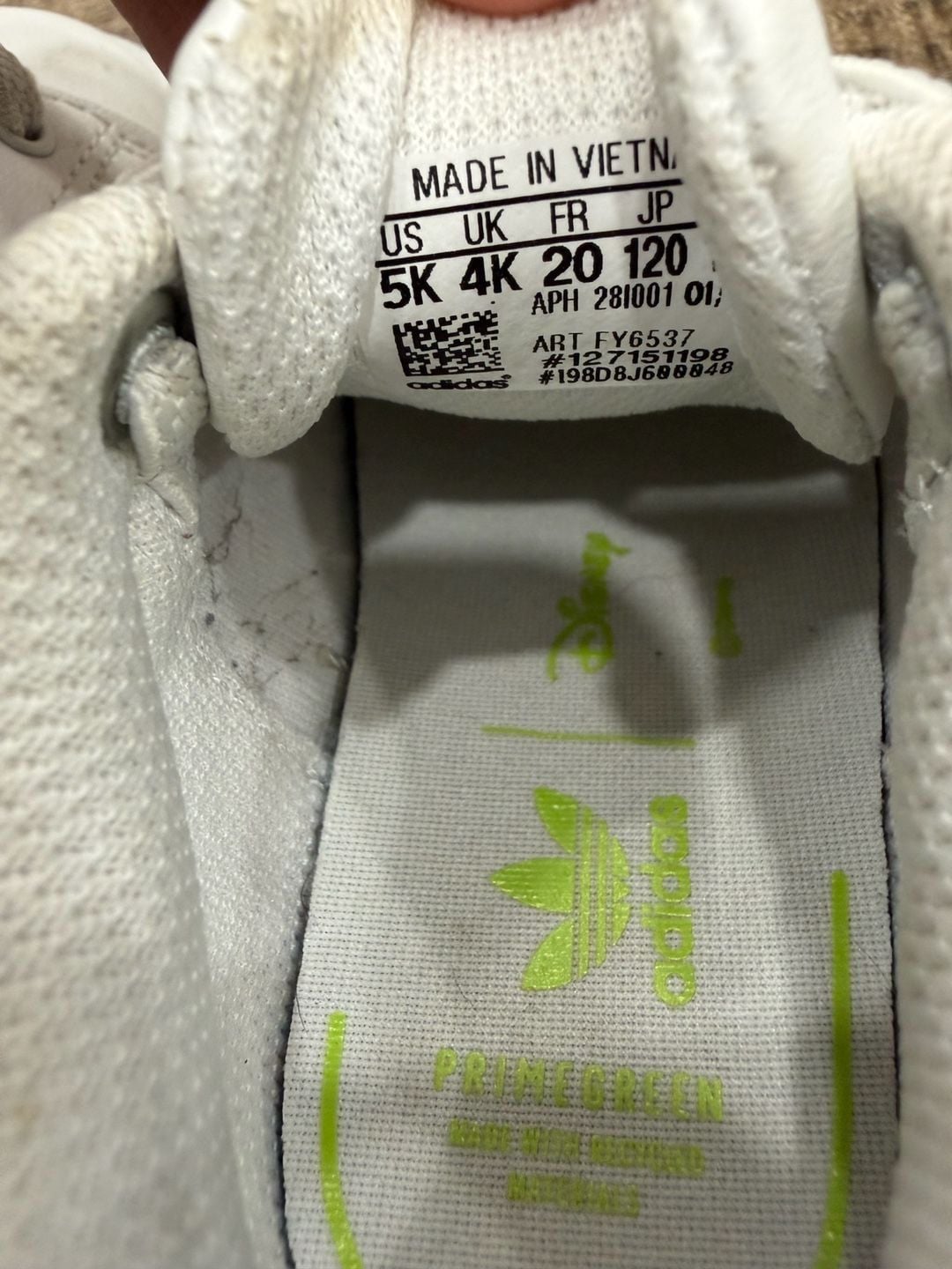 Adidas Stan Smith Kermit Toddler Size 5 White Green Sneakers 7