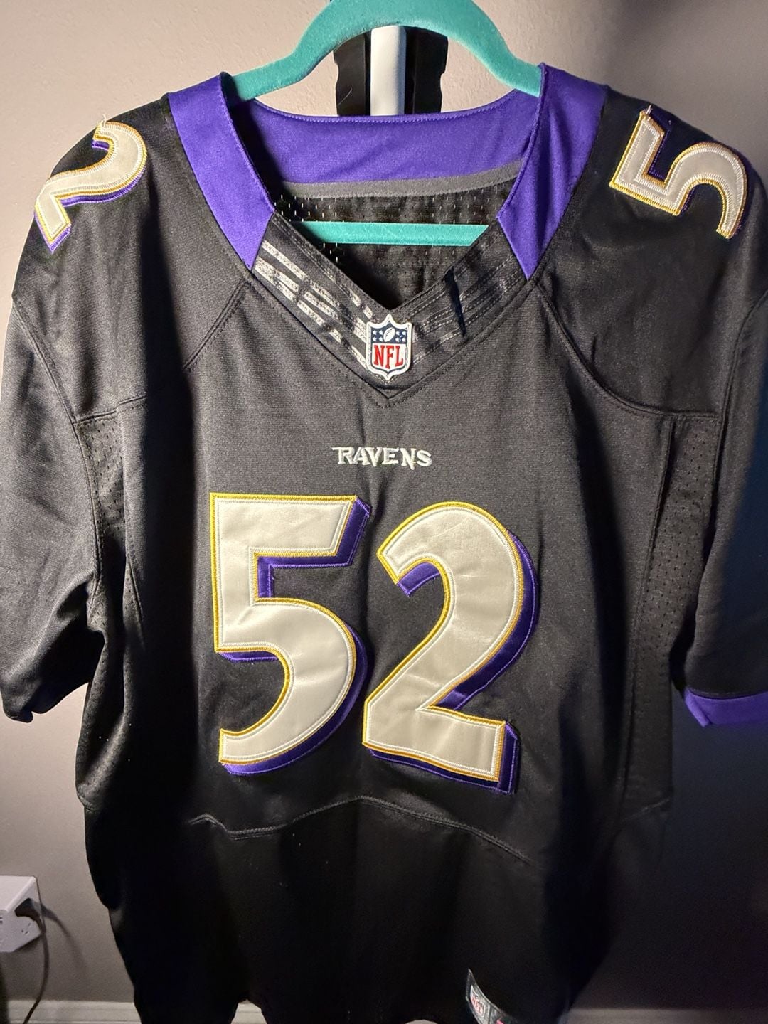 Nike Baltimore Ravens Ray Lewis 52 Jersey Size 48 Black NFL 8