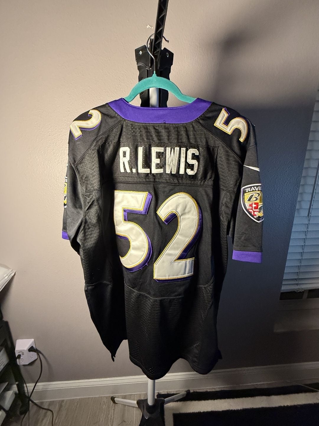 Nike Baltimore Ravens Ray Lewis 52 Jersey Size 48 Black NFL 9