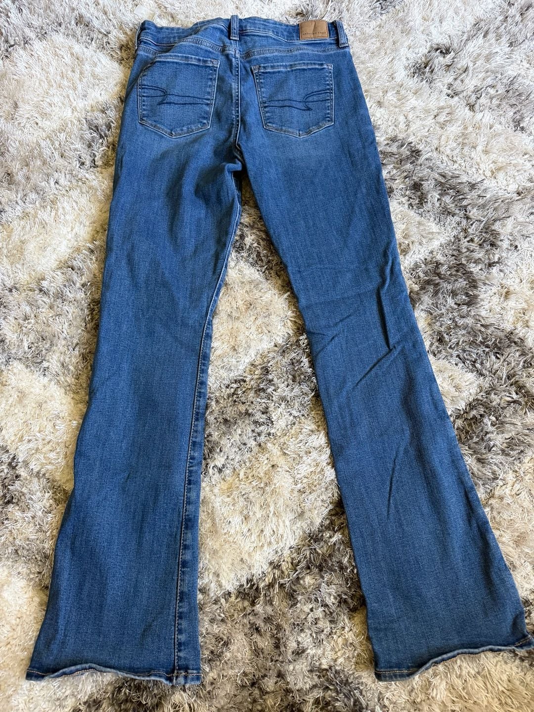American Eagle Flare Jeans Size 4 Regular Blue Stretch Denim 4