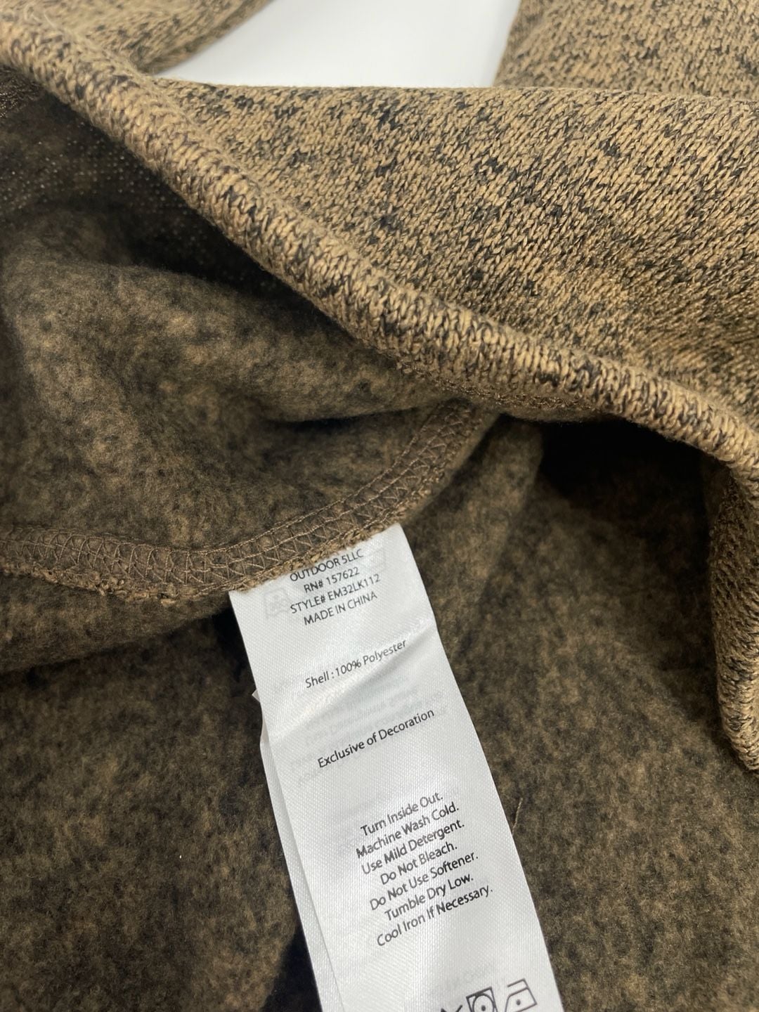 Eddie Bauer Fleece Pullover Size XL Brown 1/4 Zip 7