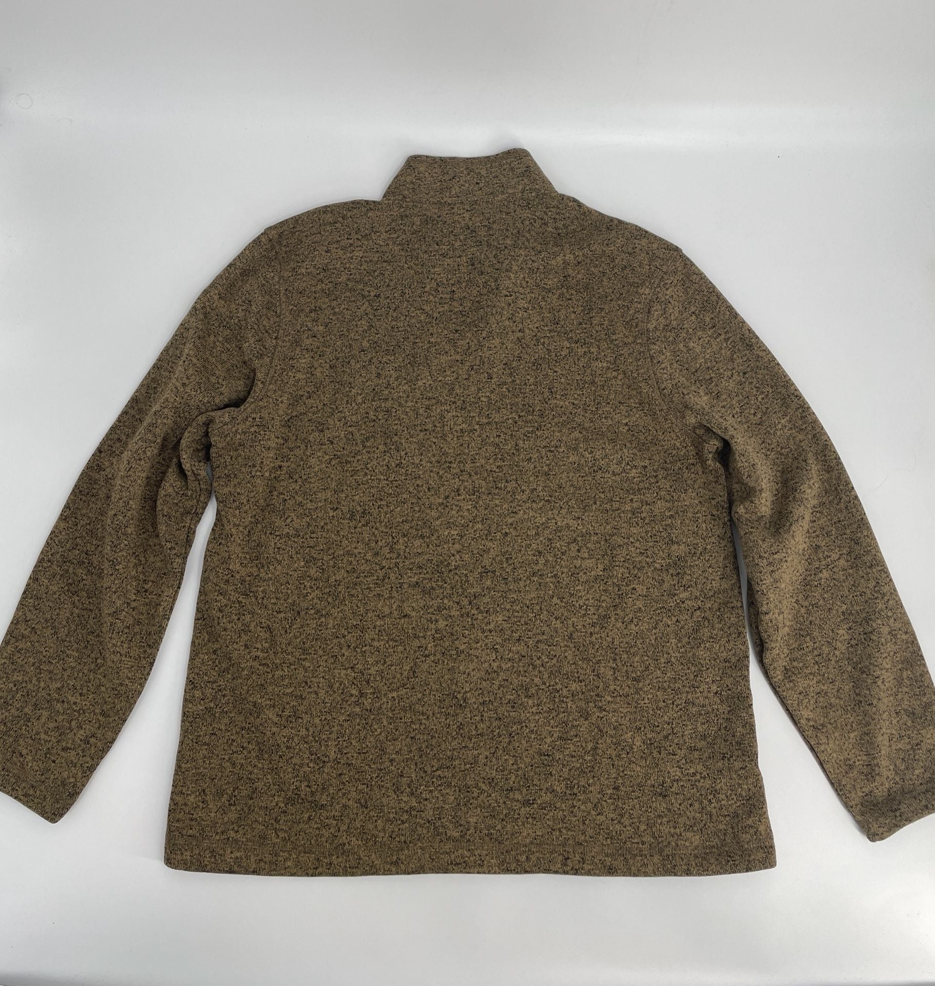 Eddie Bauer Fleece Pullover Size XL Brown 1/4 Zip 11