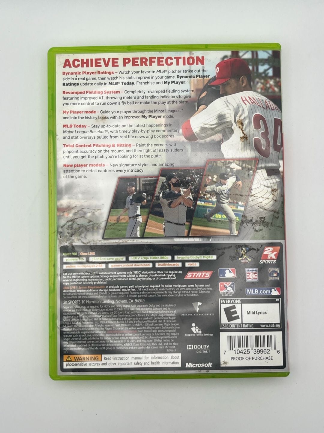 Major League Baseball 2K11 Xbox 360 Game CIB 2