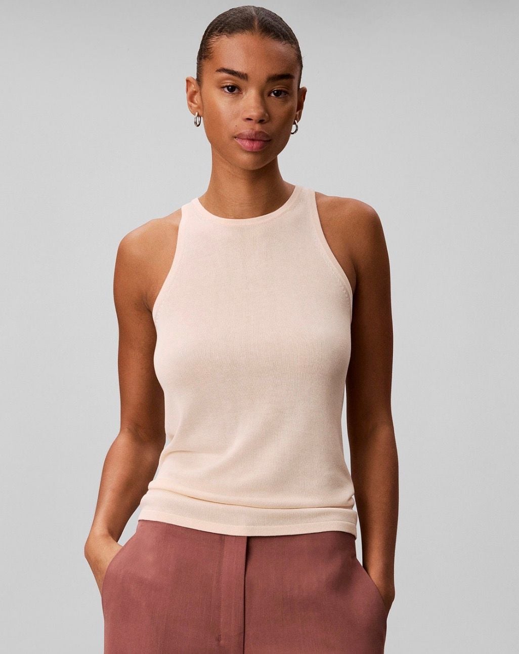 Calvin Klein Size M Women's Viscose Sleeveless Crewneck Tank Top 9